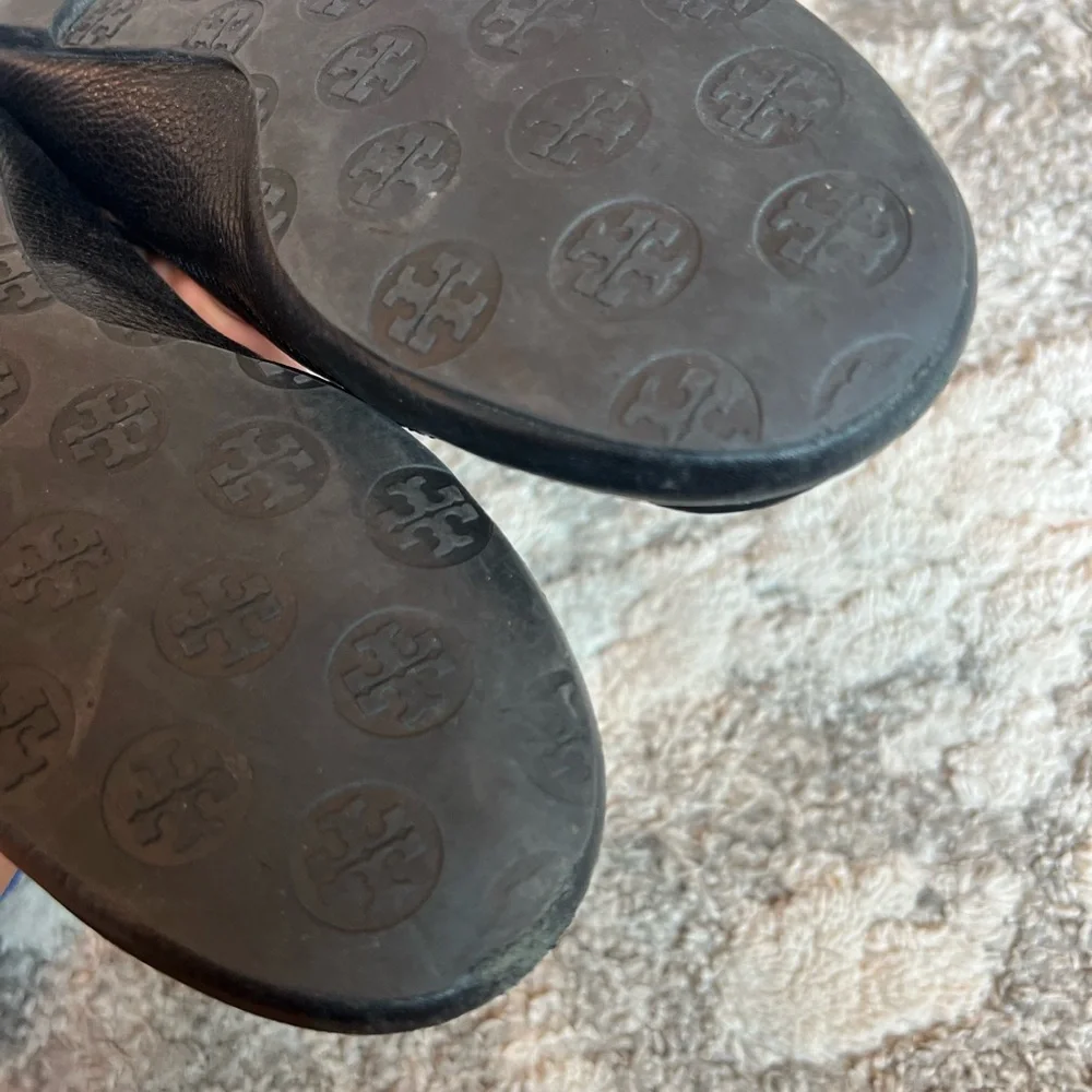 Tory Burch black leather Reva ballet flats - Picture 14 of 14